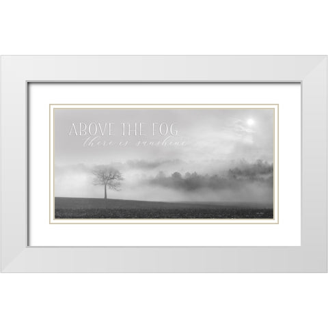 Above the Fog White Modern Wood Framed Art Print with Double Matting by Deiter, Lori