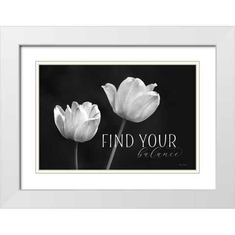 Find Your Balance White Modern Wood Framed Art Print with Double Matting by Deiter, Lori