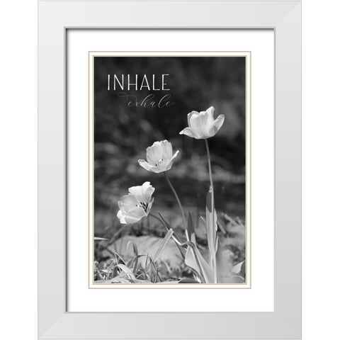 Inhale, Exhale White Modern Wood Framed Art Print with Double Matting by Deiter, Lori