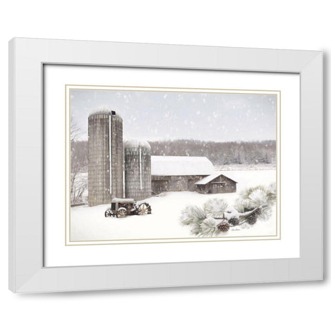Pine View Farm White Modern Wood Framed Art Print with Double Matting by Deiter, Lori