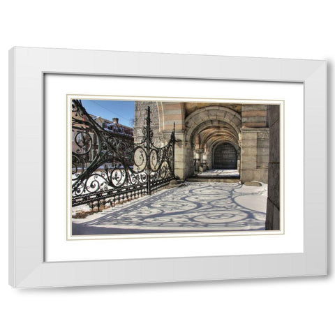 Shadow Dancing   White Modern Wood Framed Art Print with Double Matting by Deiter, Lori