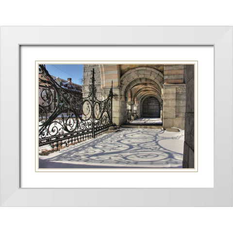 Shadow Dancing   White Modern Wood Framed Art Print with Double Matting by Deiter, Lori