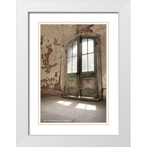 Window Shine    White Modern Wood Framed Art Print with Double Matting by Deiter, Lori