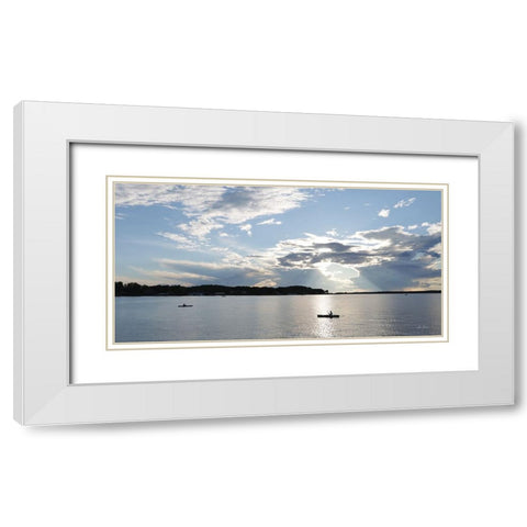 The River is Calling White Modern Wood Framed Art Print with Double Matting by Deiter, Lori