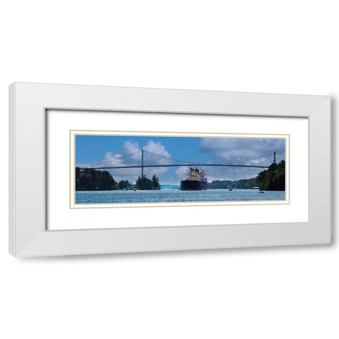 Rolling on the River White Modern Wood Framed Art Print with Double Matting by Deiter, Lori