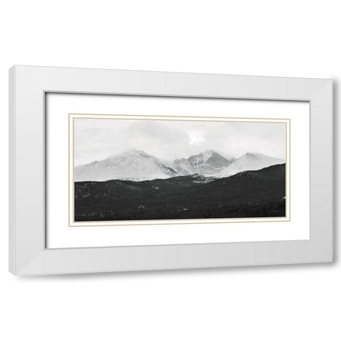 Estes Park Mountains   White Modern Wood Framed Art Print with Double Matting by Deiter, Lori