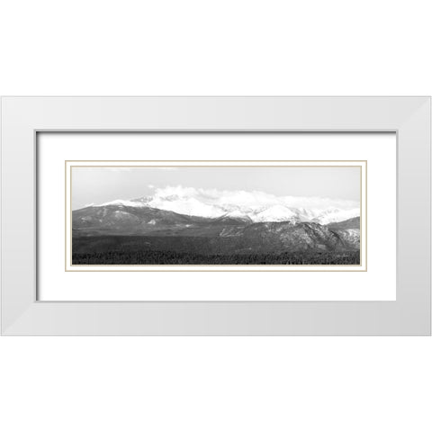 Longs Peak   White Modern Wood Framed Art Print with Double Matting by Deiter, Lori