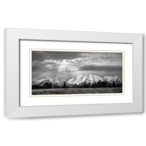 Sunlight on the Tetons    White Modern Wood Framed Art Print with Double Matting by Deiter, Lori
