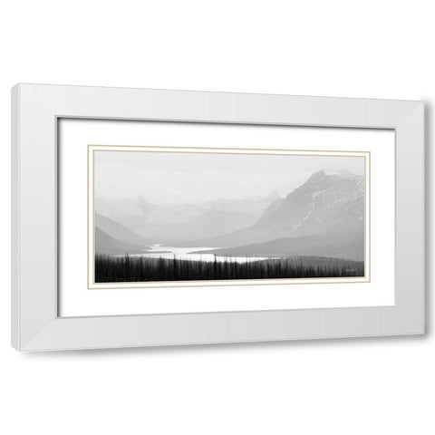 St. Marys Lake   White Modern Wood Framed Art Print with Double Matting by Deiter, Lori
