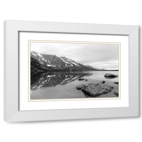 Jenny Lake    White Modern Wood Framed Art Print with Double Matting by Deiter, Lori