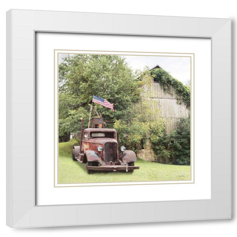 Towing the Line White Modern Wood Framed Art Print with Double Matting by Deiter, Lori