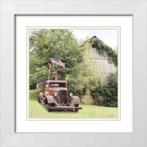 Towing the Line White Modern Wood Framed Art Print with Double Matting by Deiter, Lori