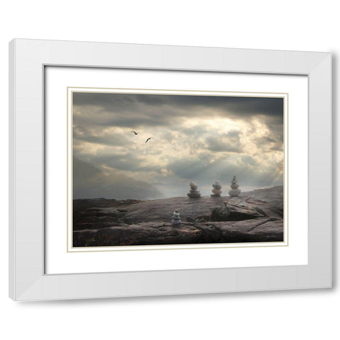 Blaze a New Trail White Modern Wood Framed Art Print with Double Matting by Deiter, Lori