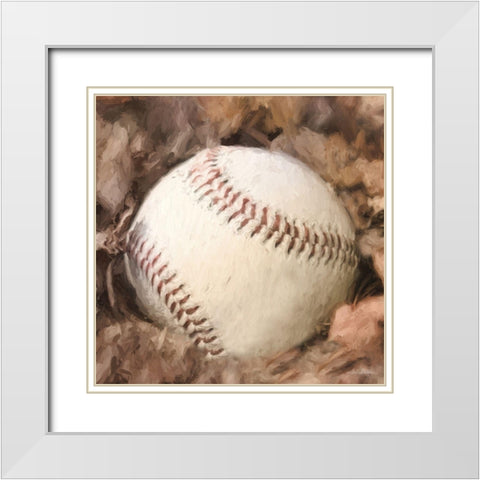 Baseball Season White Modern Wood Framed Art Print with Double Matting by Deiter, Lori