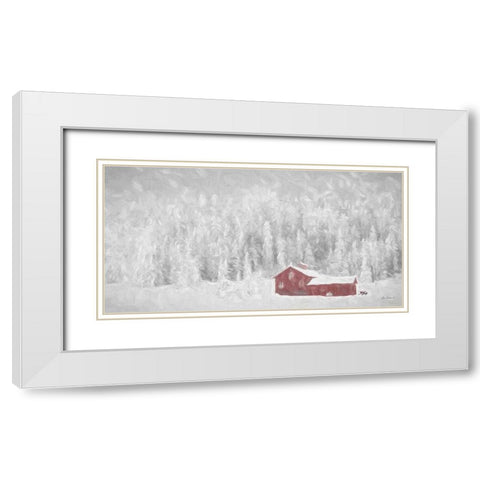Snowed In White Modern Wood Framed Art Print with Double Matting by Deiter, Lori