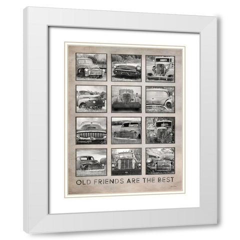 Old Friends Are the Best White Modern Wood Framed Art Print with Double Matting by Deiter, Lori