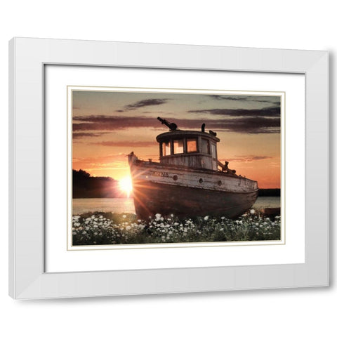 Anna White Modern Wood Framed Art Print with Double Matting by Deiter, Lori