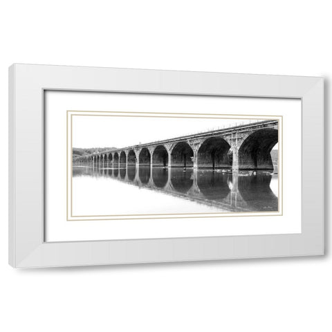 Rockwell Bridge      White Modern Wood Framed Art Print with Double Matting by Deiter, Lori
