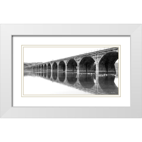 Rockwell Bridge      White Modern Wood Framed Art Print with Double Matting by Deiter, Lori