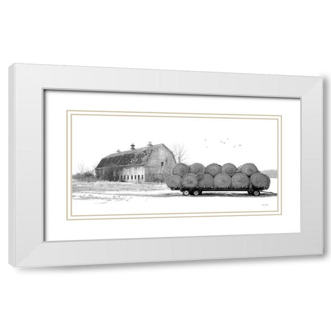 Clayton Farm White Modern Wood Framed Art Print with Double Matting by Deiter, Lori