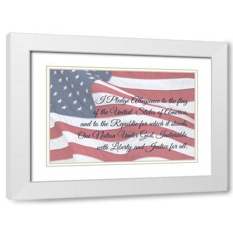 I Pledge Allegiance I White Modern Wood Framed Art Print with Double Matting by Deiter, Lori