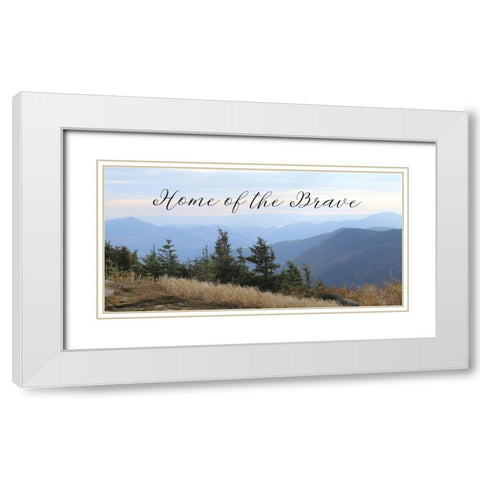 Home of the Brave White Modern Wood Framed Art Print with Double Matting by Deiter, Lori