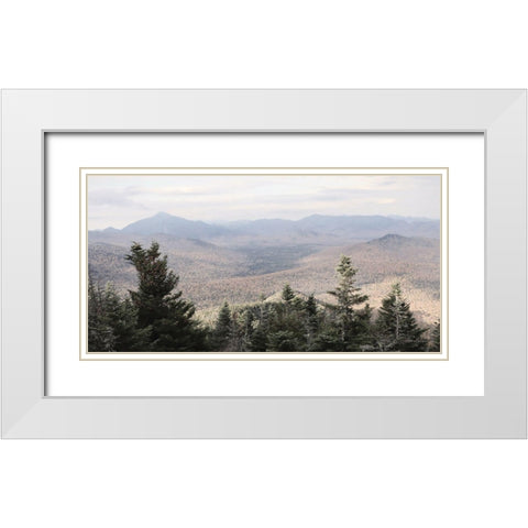 Adirondack Mountains 1 White Modern Wood Framed Art Print with Double Matting by Deiter, Lori