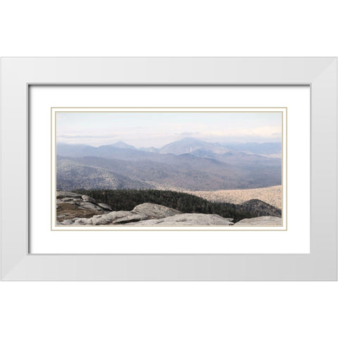 Adirondack Mountains 3 White Modern Wood Framed Art Print with Double Matting by Deiter, Lori