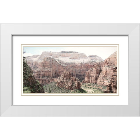 Hiking in Zion White Modern Wood Framed Art Print with Double Matting by Deiter, Lori