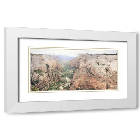 Zion National Park White Modern Wood Framed Art Print with Double Matting by Deiter, Lori