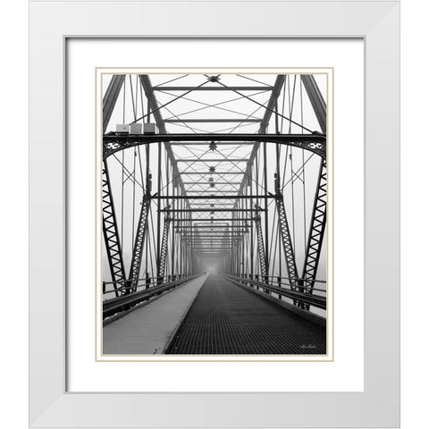 Life is a Bridge White Modern Wood Framed Art Print with Double Matting by Deiter, Lori