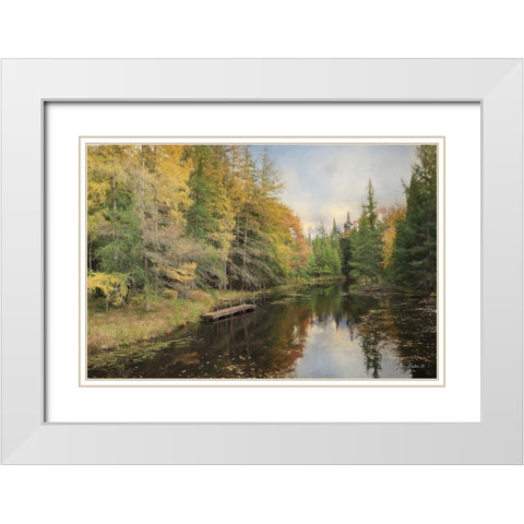 Reflections of Nature White Modern Wood Framed Art Print with Double Matting by Deiter, Lori