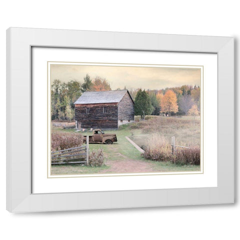 Fall on the Farm I White Modern Wood Framed Art Print with Double Matting by Deiter, Lori