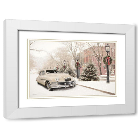 Retro Packard in Wellsboro   White Modern Wood Framed Art Print with Double Matting by Deiter, Lori