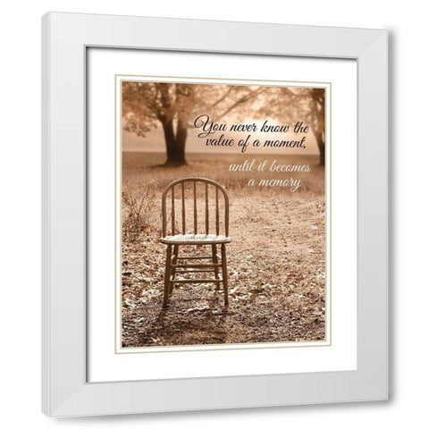 Value of a Moment White Modern Wood Framed Art Print with Double Matting by Deiter, Lori