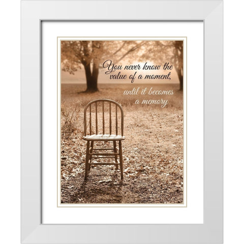 Value of a Moment White Modern Wood Framed Art Print with Double Matting by Deiter, Lori