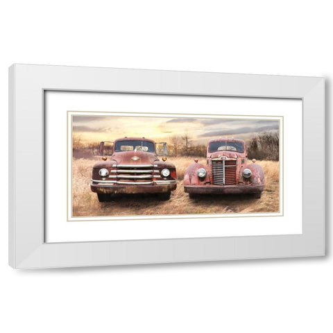 I Like Big Trucks White Modern Wood Framed Art Print with Double Matting by Deiter, Lori
