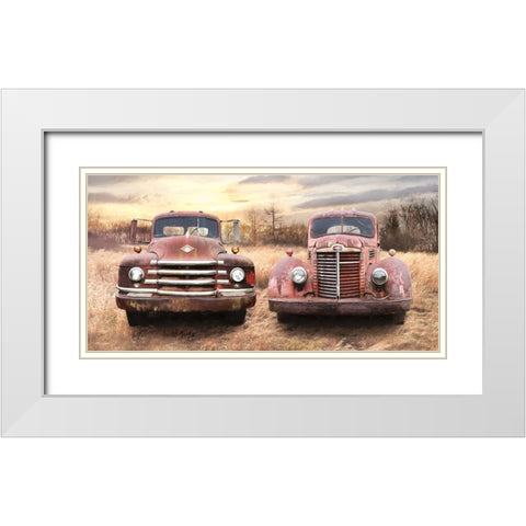 I Like Big Trucks White Modern Wood Framed Art Print with Double Matting by Deiter, Lori