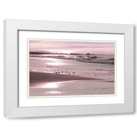 Breakfast on the Beach White Modern Wood Framed Art Print with Double Matting by Deiter, Lori