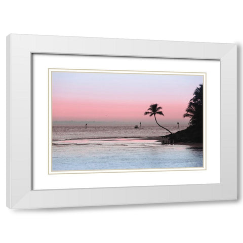 Cotton Candy Sunset White Modern Wood Framed Art Print with Double Matting by Deiter, Lori