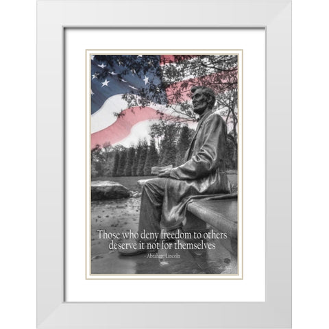 Freedom to Others White Modern Wood Framed Art Print with Double Matting by Deiter, Lori