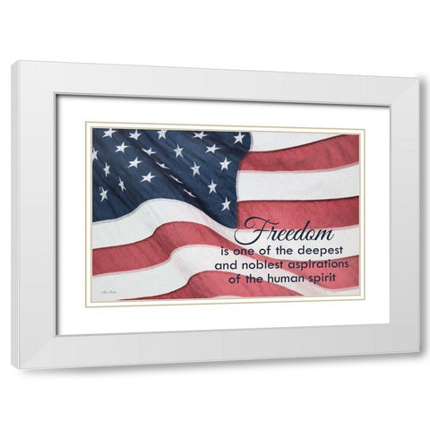 Freedom Isâ€¦     White Modern Wood Framed Art Print with Double Matting by Deiter, Lori