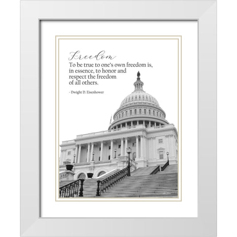 Freedom White Modern Wood Framed Art Print with Double Matting by Deiter, Lori