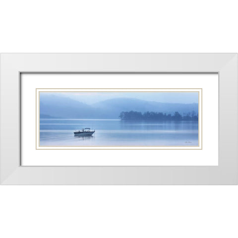 Raystown Fisherman White Modern Wood Framed Art Print with Double Matting by Deiter, Lori