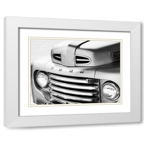 Historic Truck II White Modern Wood Framed Art Print with Double Matting by Deiter, Lori