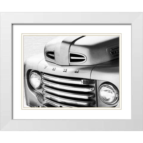 Historic Truck II White Modern Wood Framed Art Print with Double Matting by Deiter, Lori