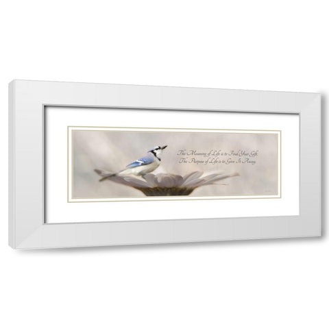 Meaning of Life White Modern Wood Framed Art Print with Double Matting by Deiter, Lori