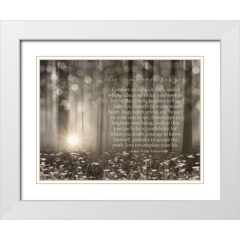 My Wish for You - Trees White Modern Wood Framed Art Print with Double Matting by Deiter, Lori
