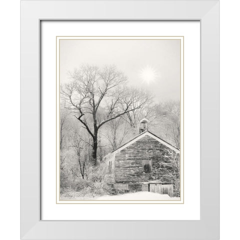 Deserted Schoolhouse White Modern Wood Framed Art Print with Double Matting by Deiter, Lori