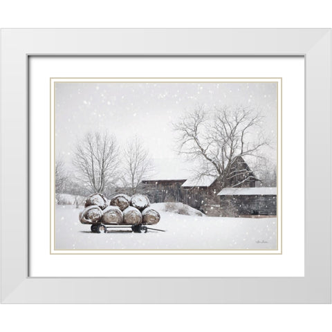 Winter Food White Modern Wood Framed Art Print with Double Matting by Deiter, Lori